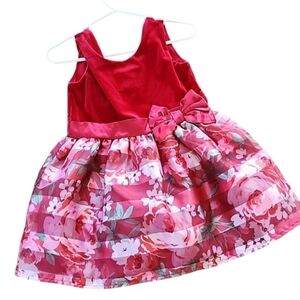 NWOT Baby girls red and pink dress